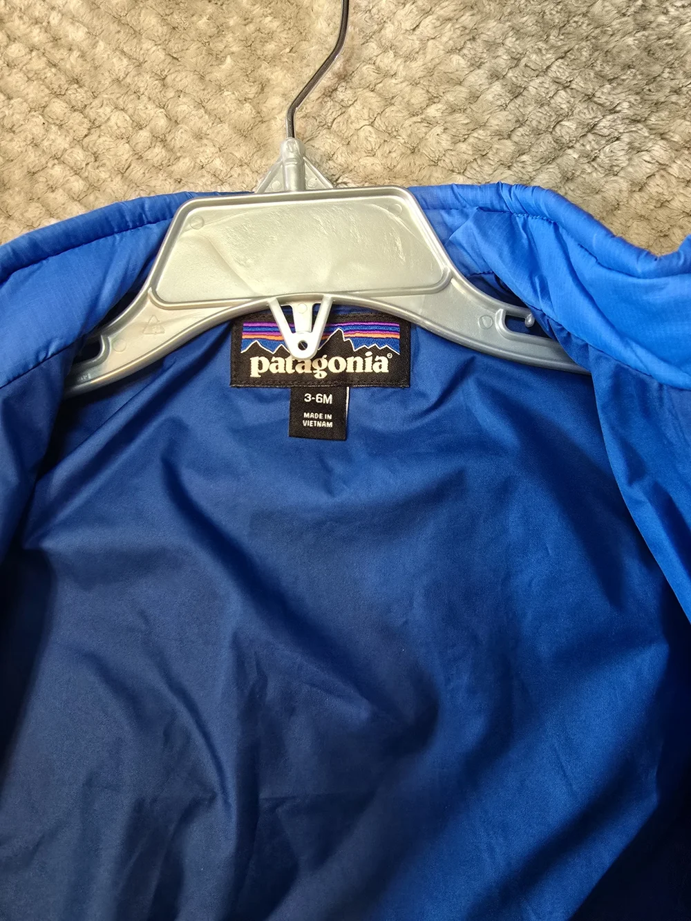 Patagonia Kids Bright Blue Quilted Puffer Jacket